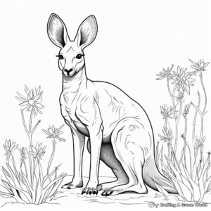 Enchanting Kangaroo Coloring Pages 3
