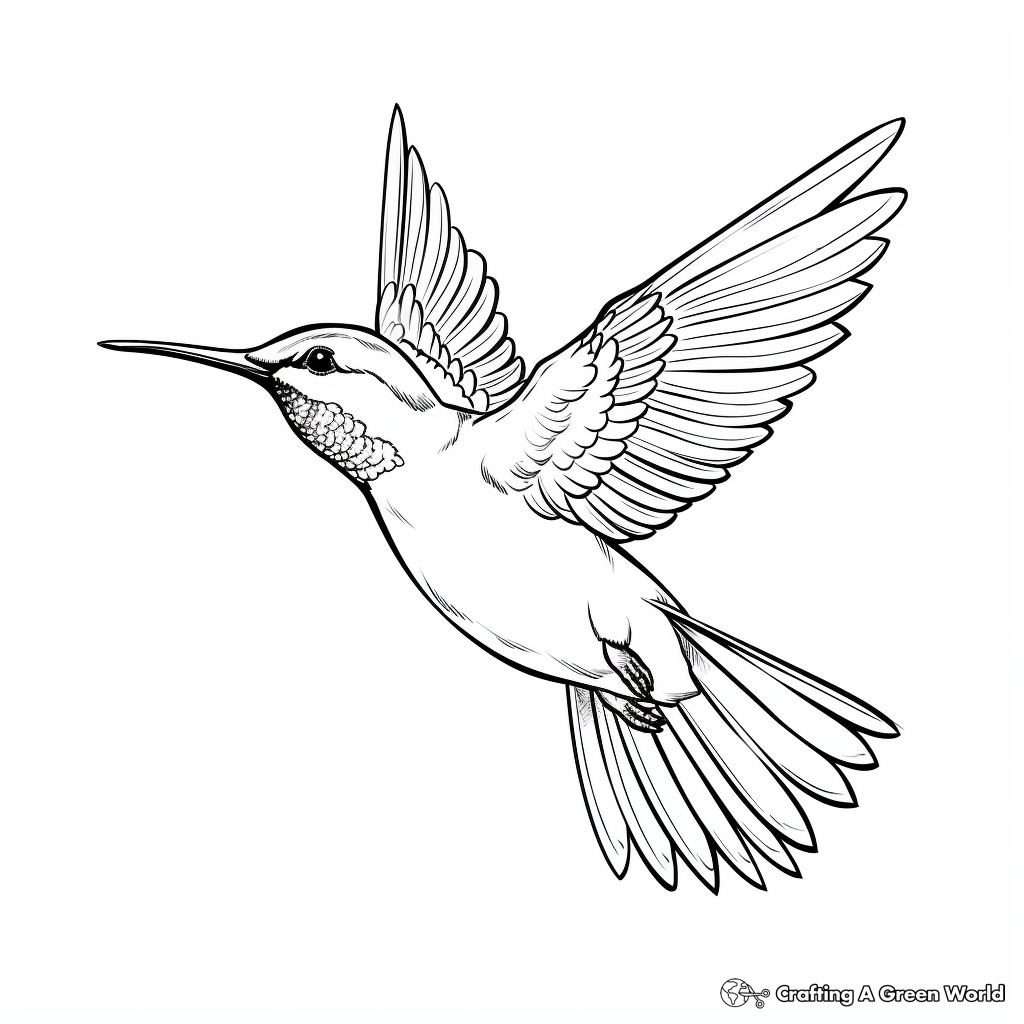 Enchanting Ruby Throated Hummingbird Coloring Pages for All Ages 1