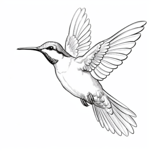 Enchanting Ruby Throated Hummingbird Coloring Pages for All Ages 3