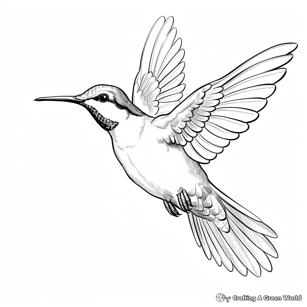 Enchanting Ruby Throated Hummingbird Coloring Pages for All Ages 3