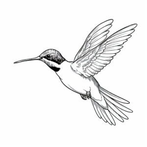 Enchanting Ruby Throated Hummingbird Coloring Pages for All Ages 4