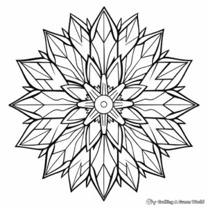 Enchanting Snowflake Patterns Coloring Pages 2