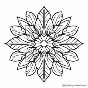 Enchanting Snowflake Patterns Coloring Pages 3