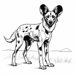 Endangered African Wild Dog Coloring Pages 4