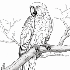 Endangered Blue-throated Macaw Coloring Sheets 2
