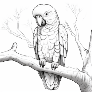 Endangered Blue-throated Macaw Coloring Sheets 3