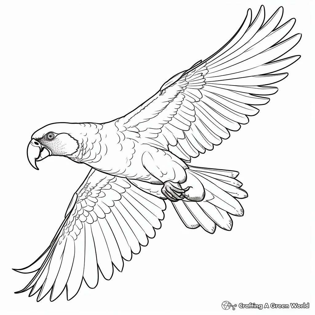 Endangered Blue-throated Macaw Coloring Sheets 4
