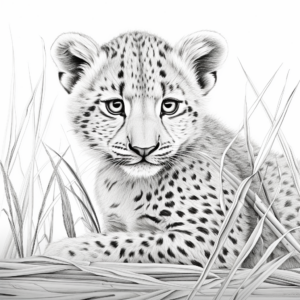 Endangered Cheetah Awareness Coloring Pages 3