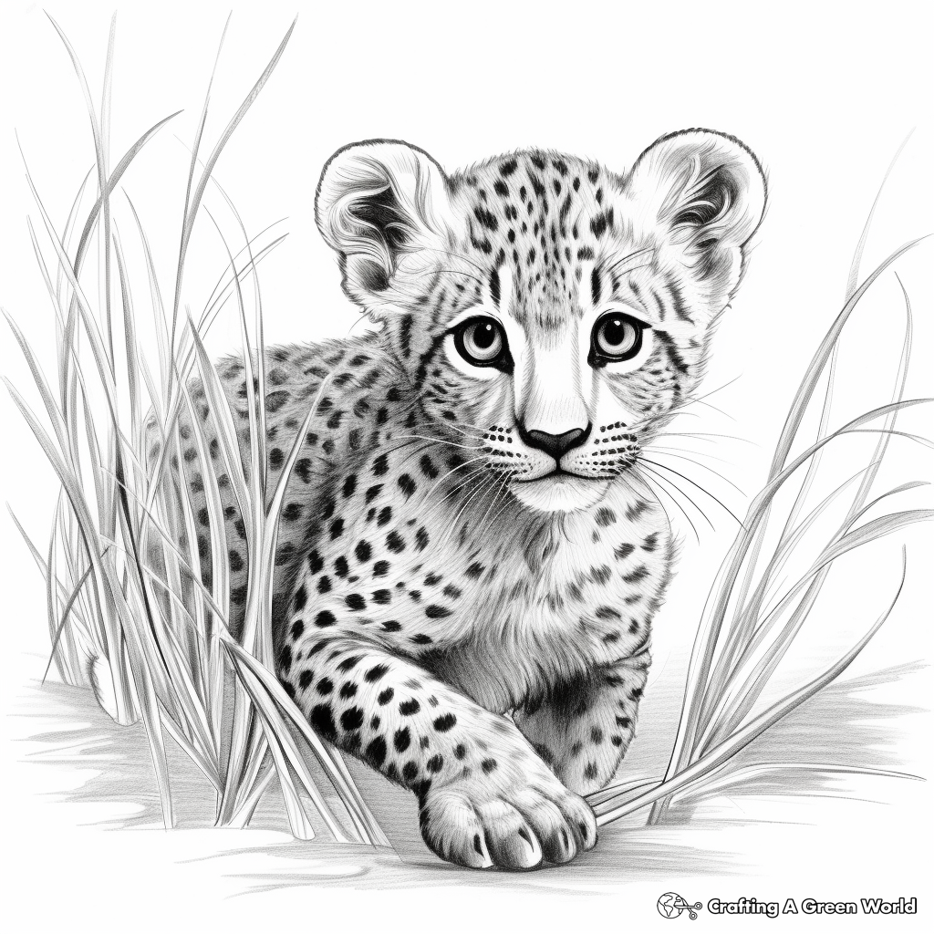 Endangered Cheetah Awareness Coloring Pages 4
