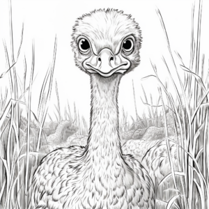 Endangered Emu Species Coloring Pages for Awareness 1
