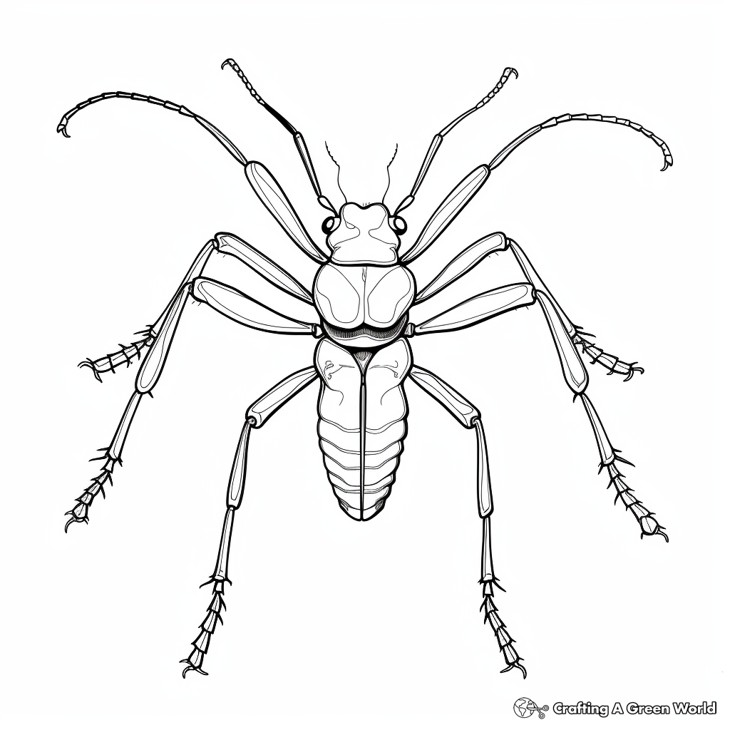 Endangered Iberian Longhorn Beetle Coloring Pages 3