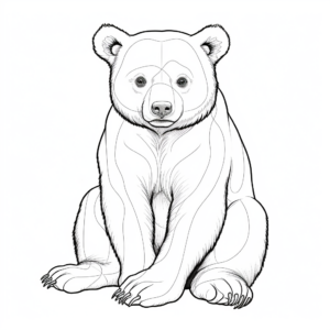 Endangered Malayan Sun Bear Cub Coloring Pages 2