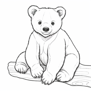 Endangered Malayan Sun Bear Cub Coloring Pages 3