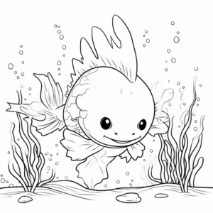 Endangered Species Axolotl Coloring Pages 1
