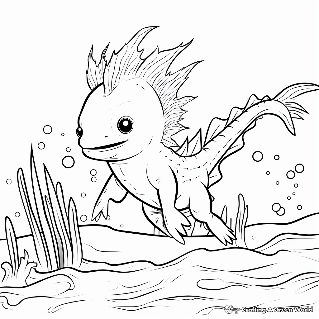 Endangered Species Axolotl Coloring Pages 2