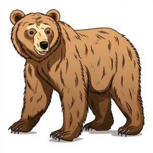 Endangered Species Facts: Grizzly Bear Infographic Coloring Page 4