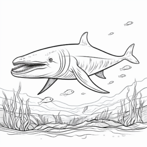 Endangered Species Highlight: Blue Whale Coloring Page 2