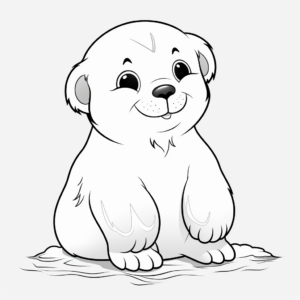 Endearing Baby Seal Coloring Pages 4
