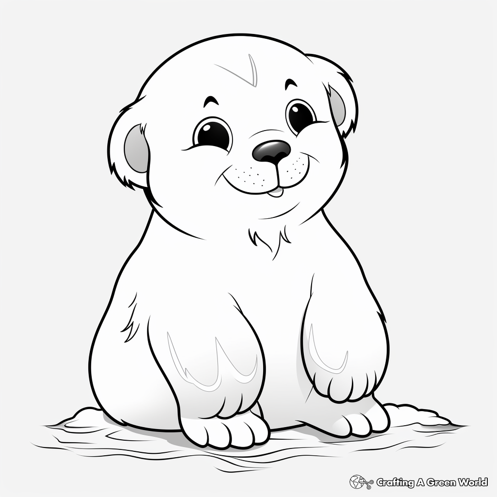 Endearing Baby Seal Coloring Pages 4
