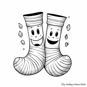 Endearing Baby Socks Coloring Pages 4