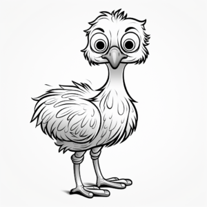 Endearing Emu Bird Coloring Pages 2