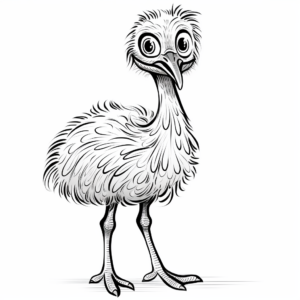 Endearing Emu Bird Coloring Pages 3