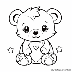 Endearing Teddy Bear Coloring Pages 2