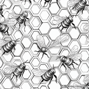 Endless Honeycomb Pattern Coloring Pages 4