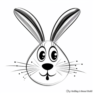 Energetic Bunny Nose Coloring Pages 1
