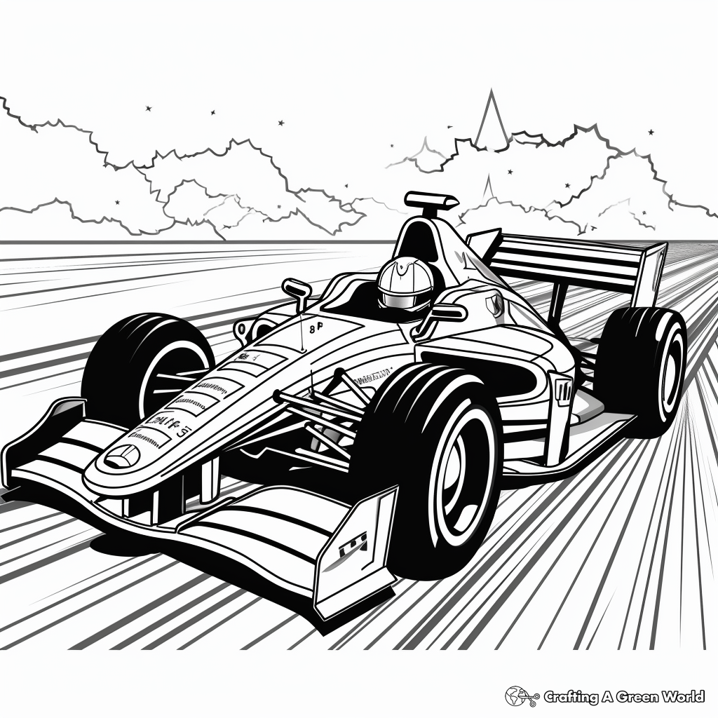 Energetic Formula 1 Car Coloring Pages 1