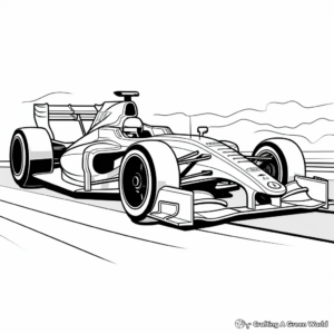 Energetic Formula 1 Car Coloring Pages 4