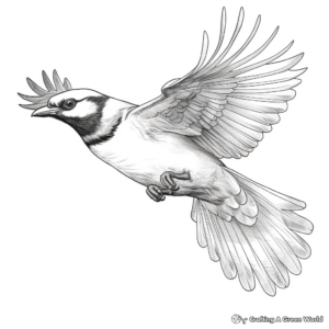 Energized Flying Blue Jay Coloring Pages 4