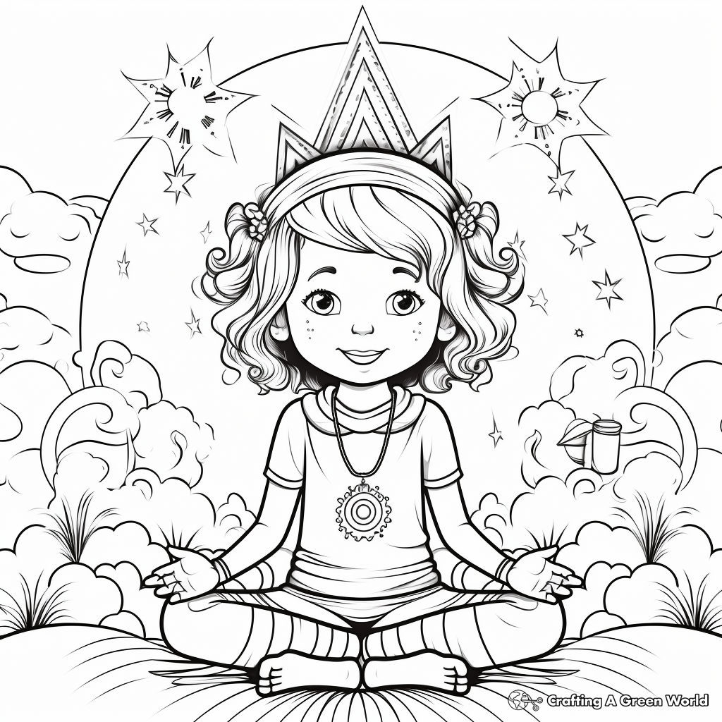 Energizing Yoga and Meditation Coloring Pages 2
