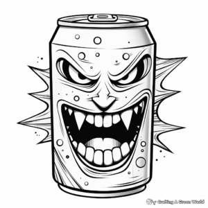 Energy Drink Can Coloring Sheets for Teens 1