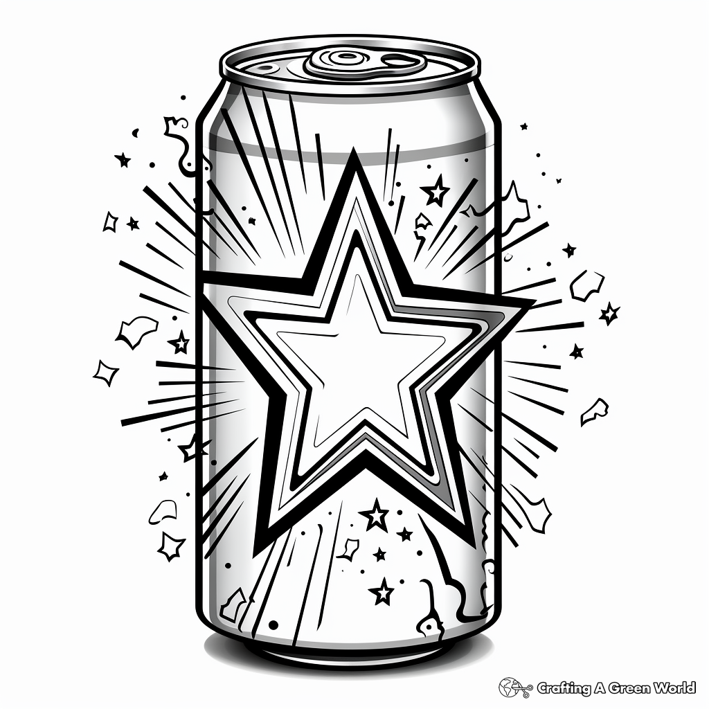 Energy Drink Can Coloring Sheets for Teens 2
