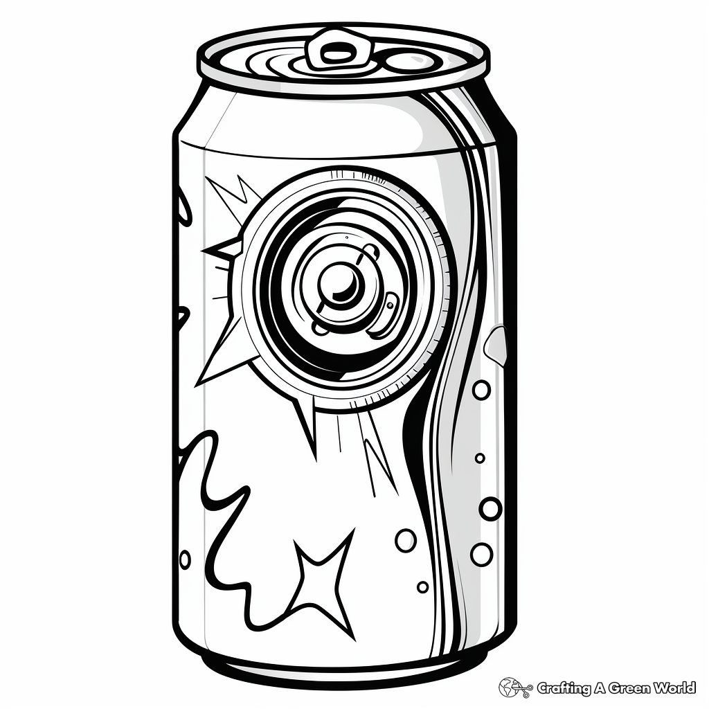 Energy Drink Can Coloring Sheets for Teens 3