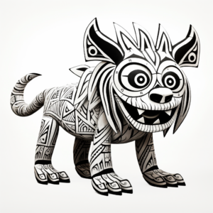 Engaging Alebrije Lion Coloring Pages 2