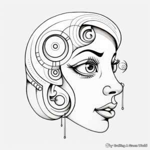 Engaging Ear Piercings Coloring Pages 1