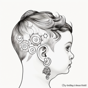 Engaging Ear Piercings Coloring Pages 3