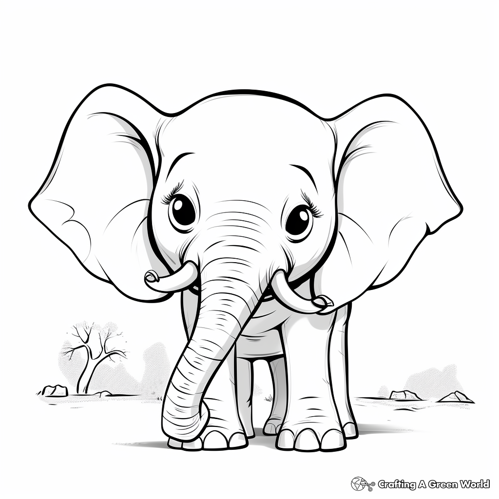 Engaging Elephant Nose Coloring Sheets 2
