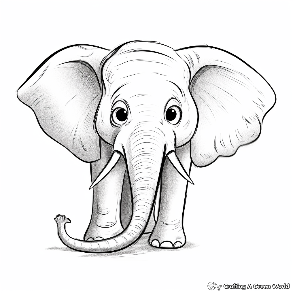 Engaging Elephant Nose Coloring Sheets 4