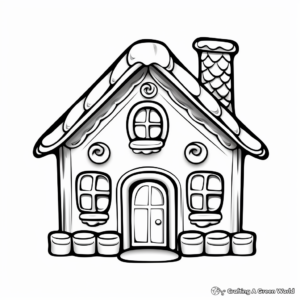 Engaging Gingerbread House Coloring Pages for Kids 2