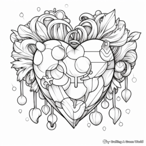 Engaging Heart Puzzle Coloring Pages 4