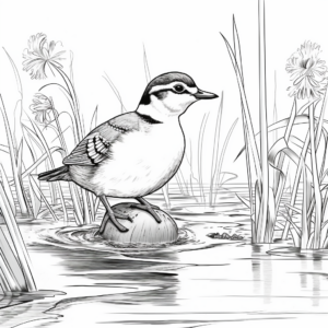 Engaging Marsh Wren Coloring Pages 2