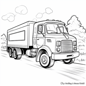 Engaging Moving Truck Coloring Pages 2