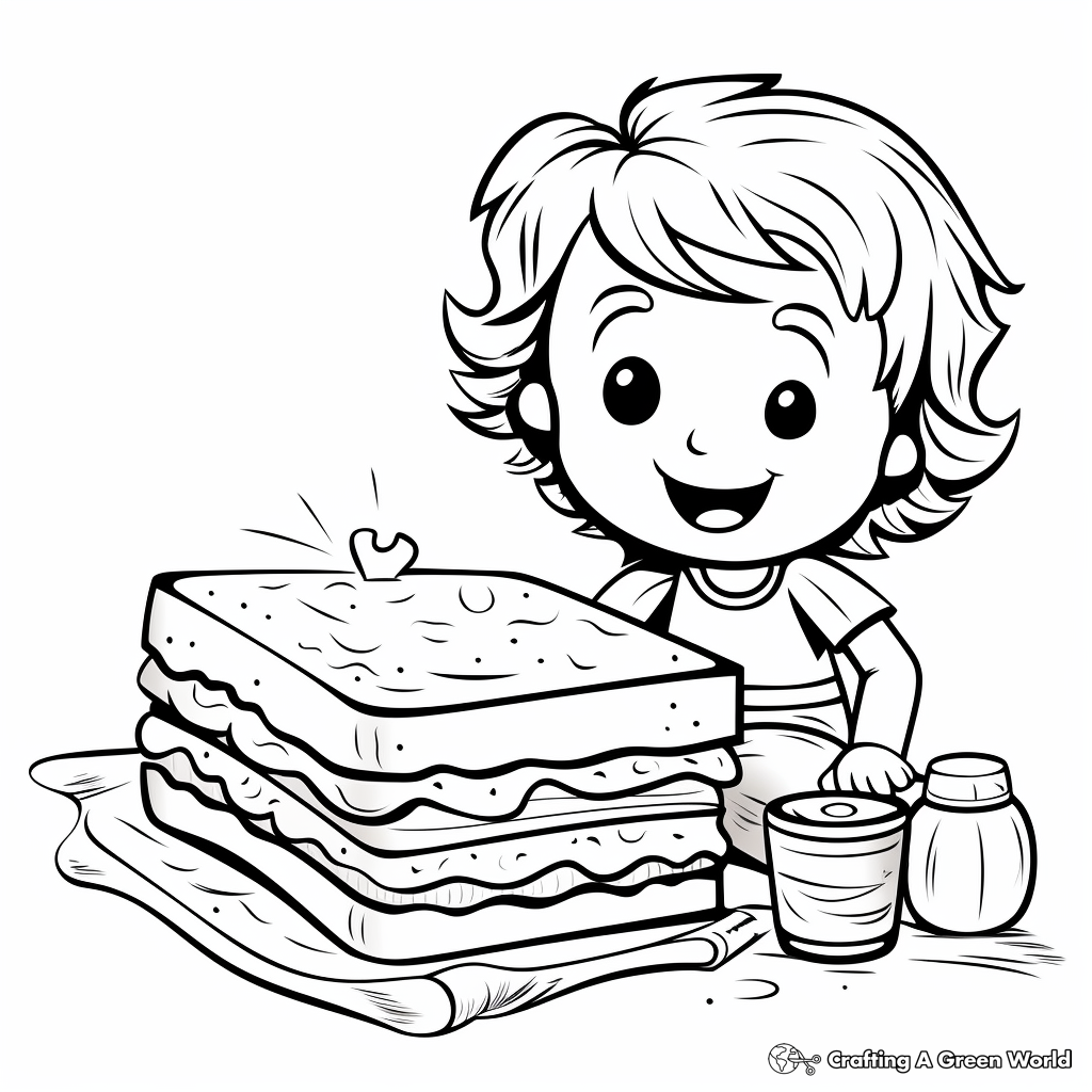 Engaging Sandwich Coloring Pages 3