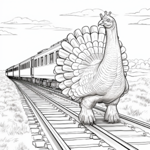 Engaging Turkey Tracks Coloring Pages 2