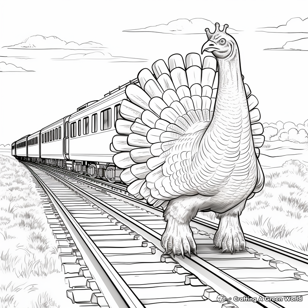 Engaging Turkey Tracks Coloring Pages 2