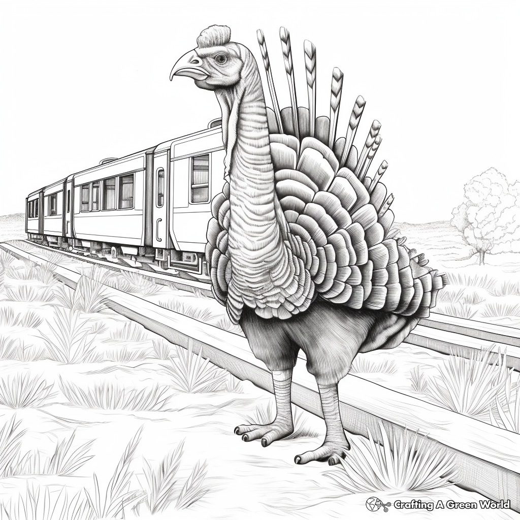 Engaging Turkey Tracks Coloring Pages 3