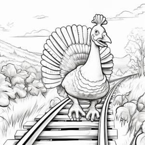 Engaging Turkey Tracks Coloring Pages 4